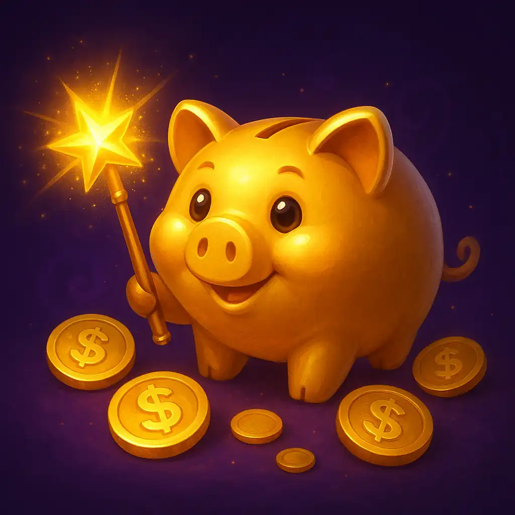 Piggy Prizes Wand of Riches slot game artwork